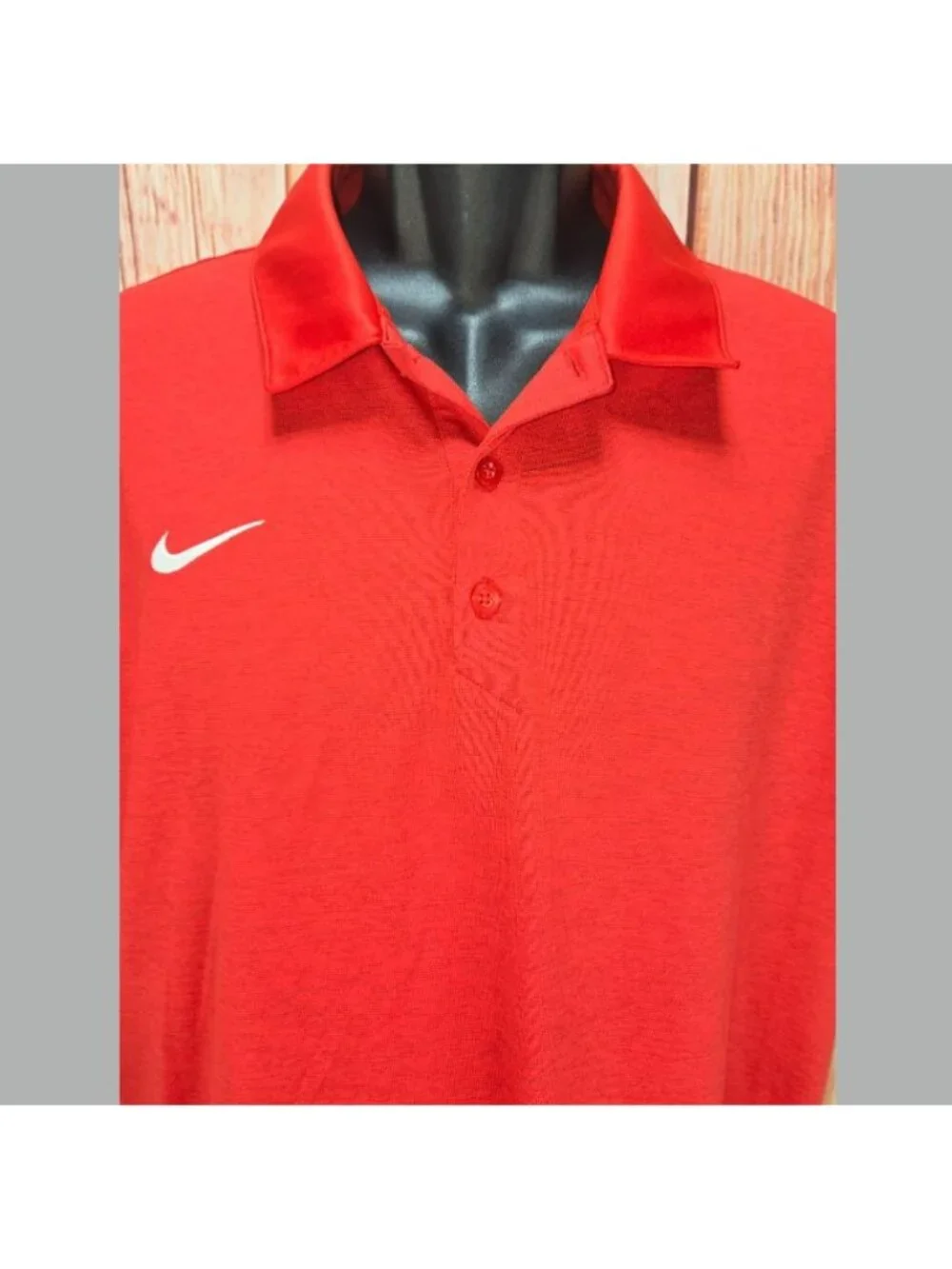 Nike Dri-Fit Red Polo Shirt Large Large